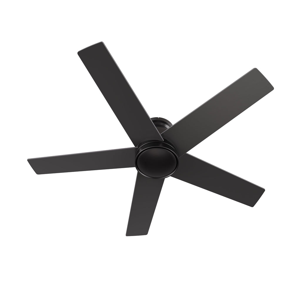 SANTANA 52 inch 5-Blade Flush Mount No Light Ceiling Fan with Wall Control