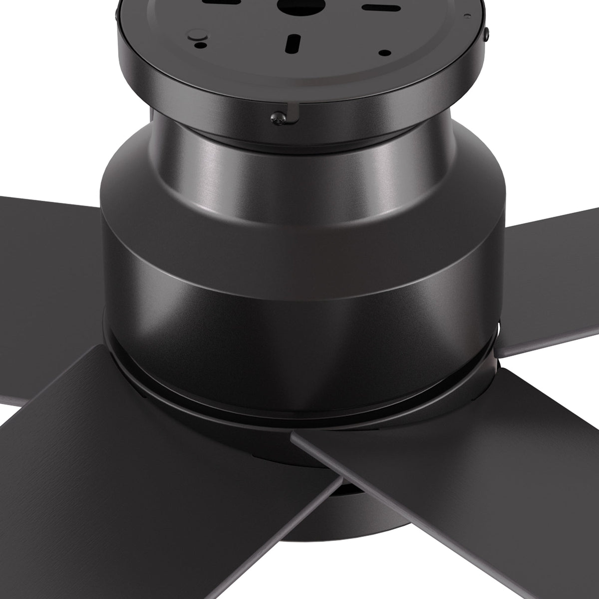 SANTANA 52 inch 5-Blade Flush Mount No Light Ceiling Fan with Wall Control