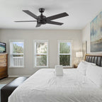 SANTANA 52 inch 5-Blade No Light Ceiling Fan with Wall Control