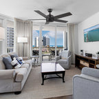 SANTANA 52 inch 5-Blade No Light Ceiling Fan with Wall Control