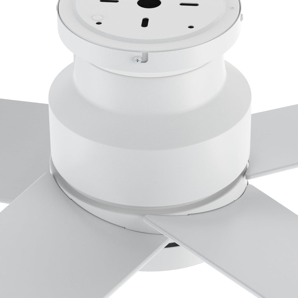 SANTANA 52 inch 5-Blade Flush Mount No Light Ceiling Fan with Wall Control