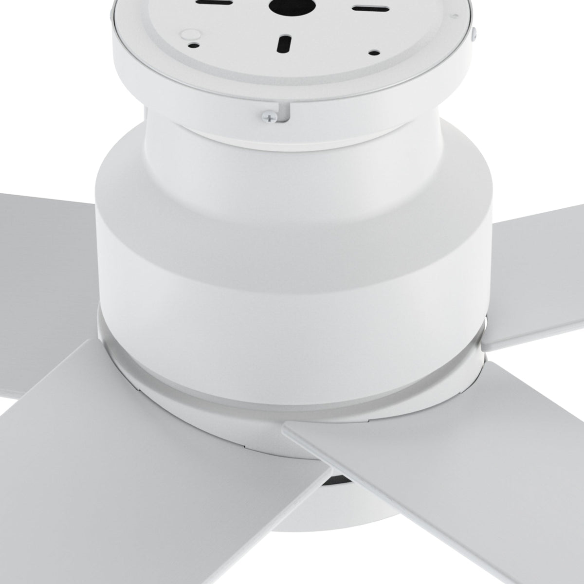 SANTANA 52 inch 5-Blade Flush Mount No Light Ceiling Fan with Wall Control