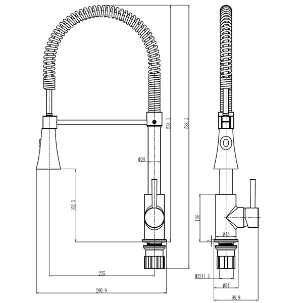 Chiana Kitchen Mixer Tap With Flexi Spray