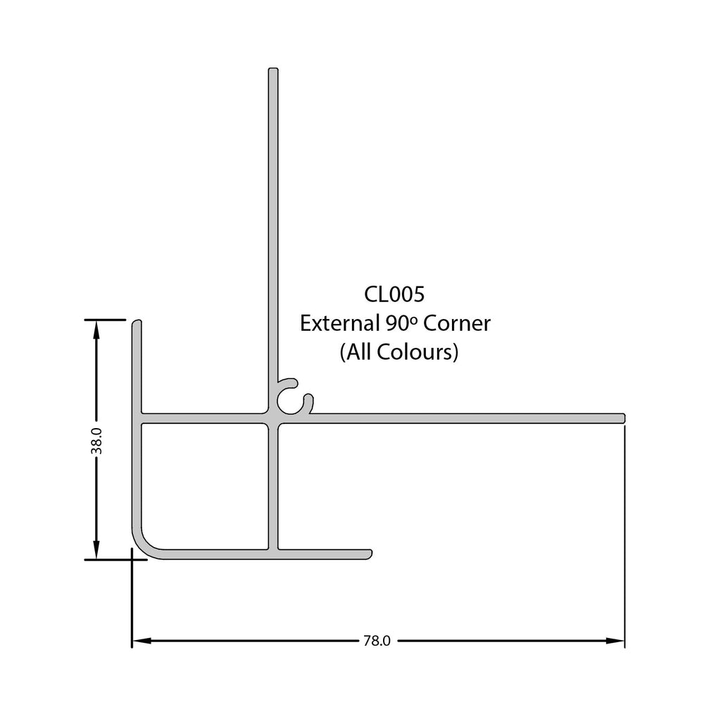 Coastline Cladding External Corner Trim
