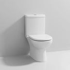 Clinton Close Coupled Toilet with Push Button Cistern & Seat - White