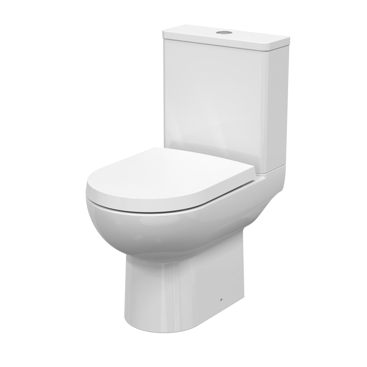 Regal Compact Rimless Close Coupled Toilet with Cistern & Seat - White