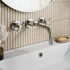 Cylin 3 Hole Wall Mounted Basin Mixer Tap
