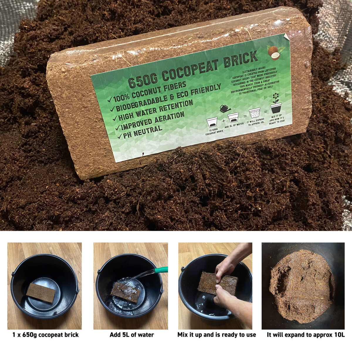 Coco Coir, Natural Compost, Organic Coconut Fibre