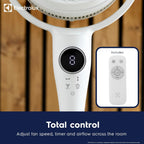 Electrolux FlowAir COL1725 24W 9-Speed 3D Oscillating Pedestal Fan - White