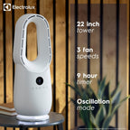 Electrolux AirGlide COL1726 Compact Bladeless Freestanding Desktop Fan White