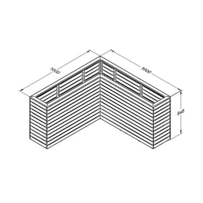 Forest Linear Corner Planter - All Sizes