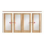 Oak Sliding Door Frame - 2pcs (includes hardware kit) 3500mm