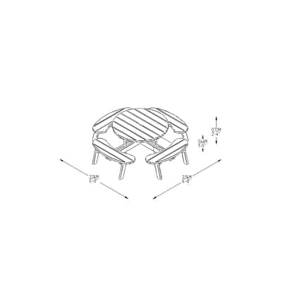 Forest Garden Circular Picnic Table
