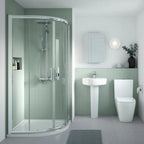 Vast Close Coupled Toilet with Push Button Cistern & Seat - White