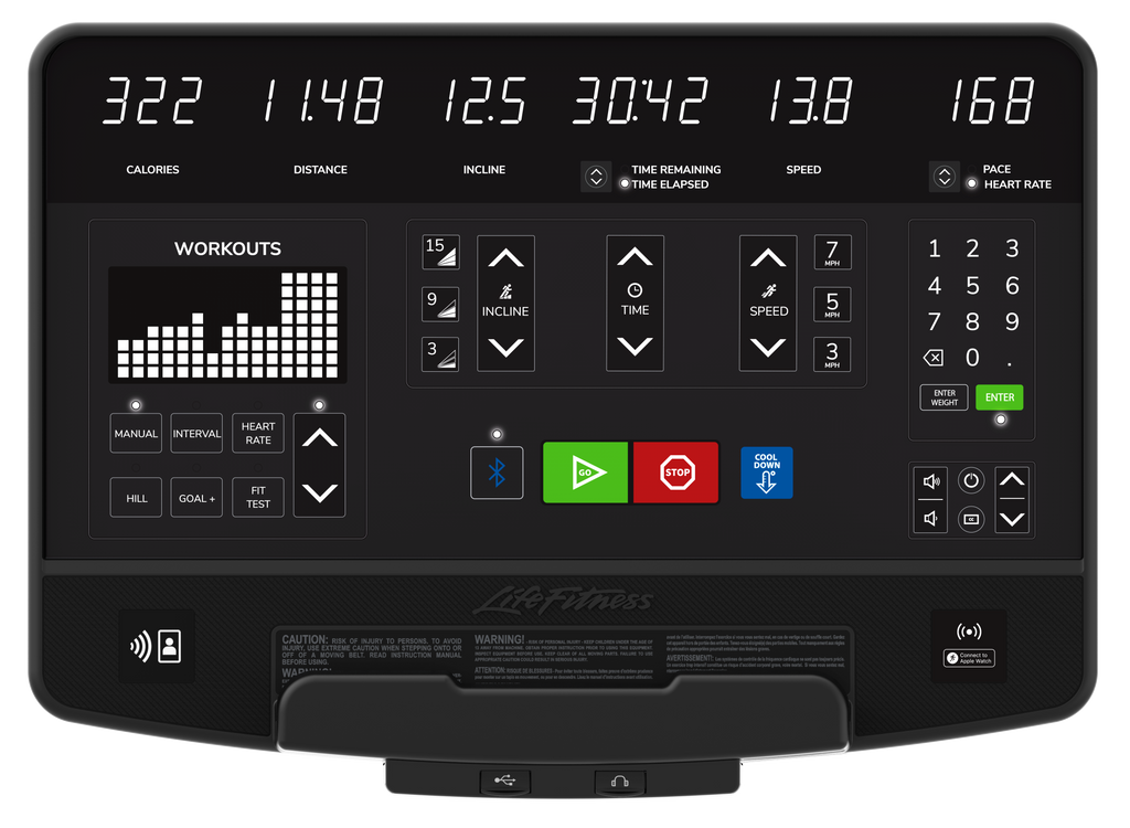 Life Fitness Club Series + Treadmill w/ SL Console - Black