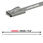 Stainless Steel Cable Ties 4.6mm x 290mm