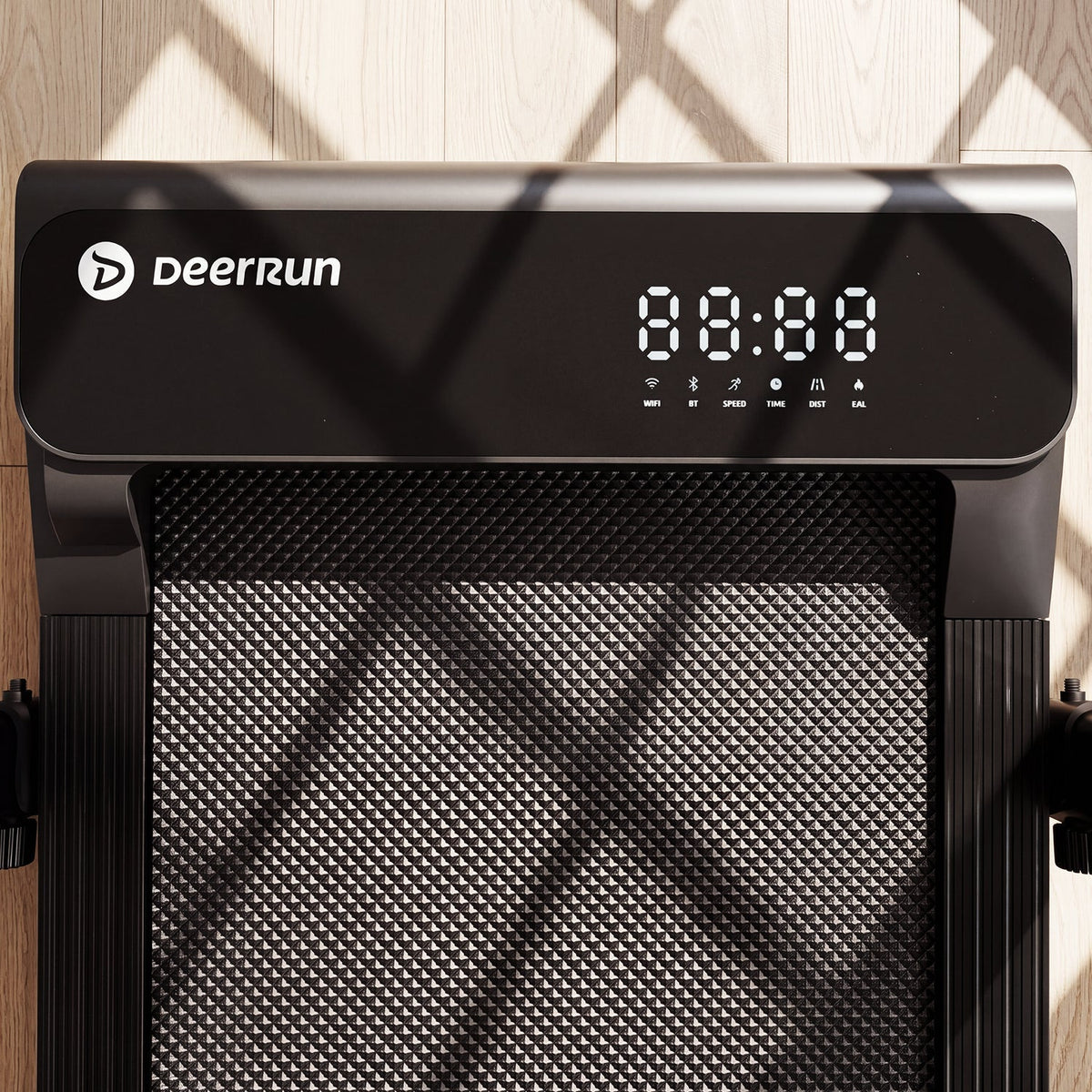 DeerRun A6 Plus Quiet 2-in-1 Foldable Treadmill for Home Walk, Run & Save Space -With 5% Incline, Handlebar & Full Display Screen