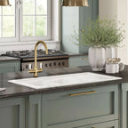 Inspire 1010mm 1.5 Bowl Rectangular Fluted Countertop Drainer Sink