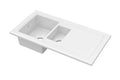 Inspire 1010mm 1.5 Bowl Rectangular Plain Countertop Drainer Sink