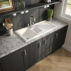 Inspire 1010mm 1.5 Bowl Rectangular Plain Countertop Drainer Sink