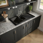 Inspire 1010mm 1.5 Bowl Rectangular Fluted Countertop Drainer Sink