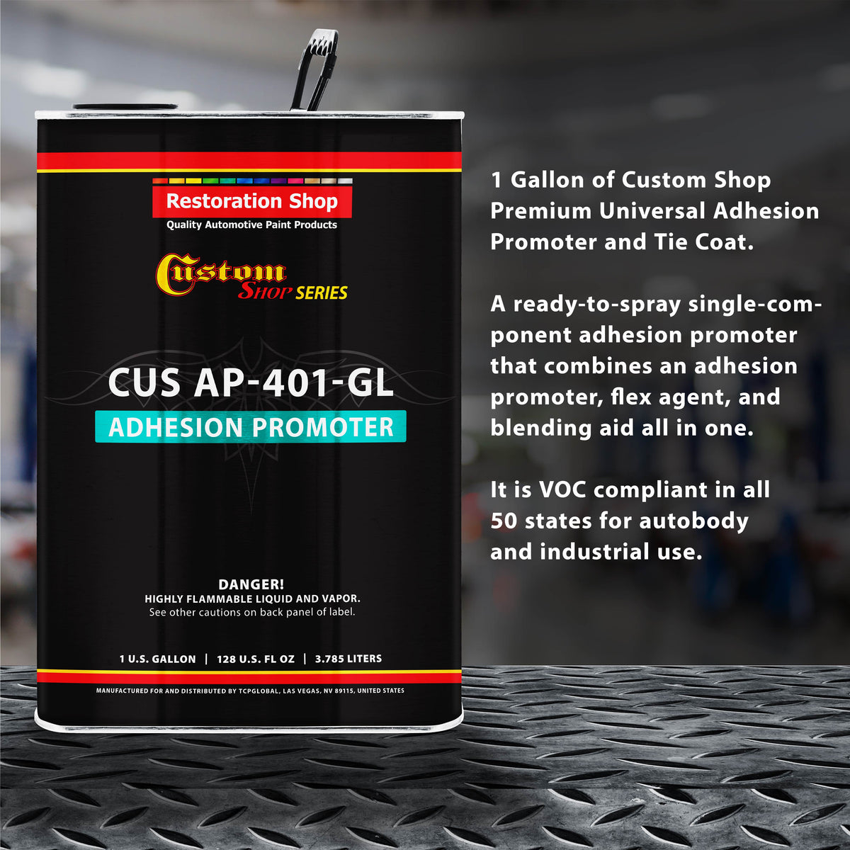 Premium Universal Adhesion Promoter & Tie Coat, 1 Gallon - Paint Provides Superior Adhesion to Plastic, Flex Agent, 50 State VOC Compliant