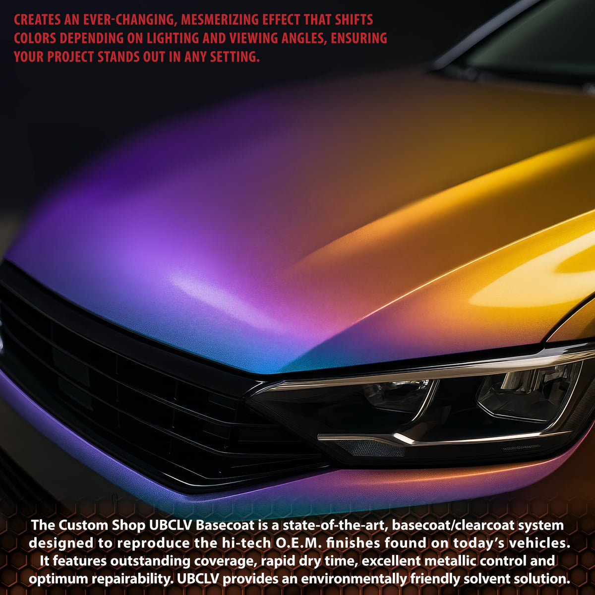 CCS Custom Color Shift Automotive Paint - Purple to Orange Shifting Effect - 4-Ounce Bottle