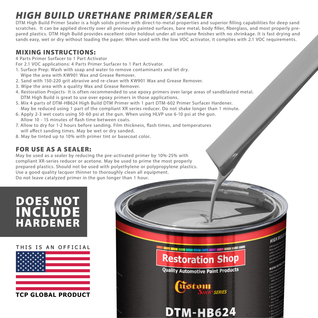 Gray DTM High Build Urethane Primer Surfacer (Direct to Metal) 2.1 VOC, Gallon Only