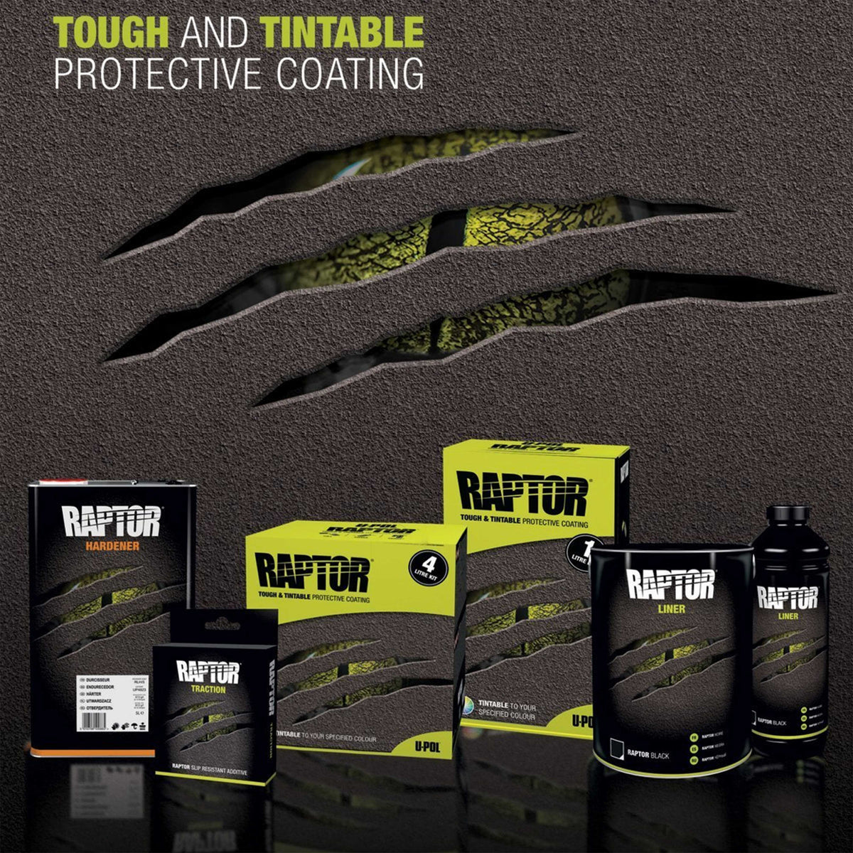 Raptor Tintable Urethane Spray-On Truck Bed Liner Kit, 2 Quart Kit