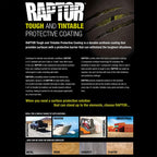 U-POL Raptor Tintable Urethane Spray-On Truck Bed Liner Kit with Custom Coat Spray Gun with Regulator, 6 Quart Kit