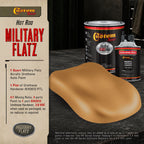 Military Flatz 595-30257 Earth Yellow - 2K Urethane Flat Automotive Paint - Quart Kit
