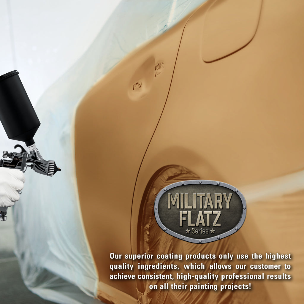 Military Flatz 595-30257 Earth Yellow - 2K Urethane Flat Automotive Paint - Quart Kit