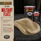 Military Flatz 595-33303 Khaki - 2K Urethane Flat Automotive Paint - Quart Kit