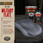 Military Flatz 595-36118 Battleship Gray - 2K Urethane Flat Automotive Paint - Quart Kit