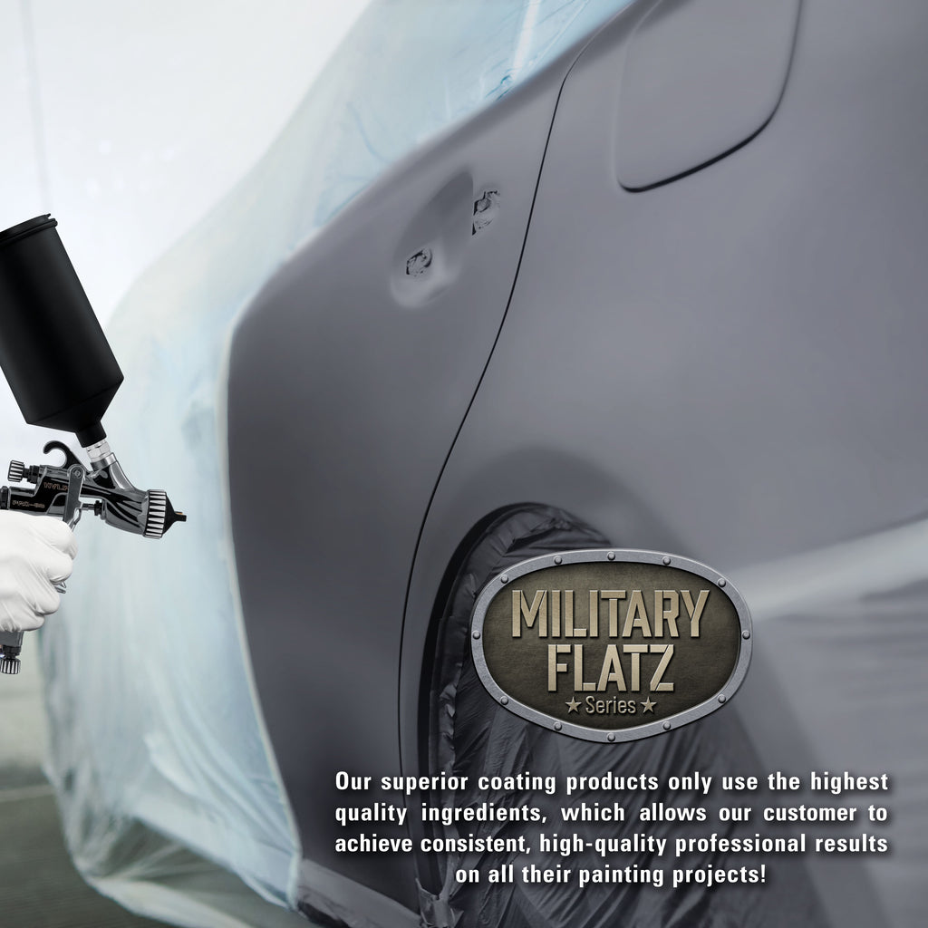 Military Flatz 595-36118 Battleship Gray - 2K Urethane Flat Automotive Paint - Quart Kit