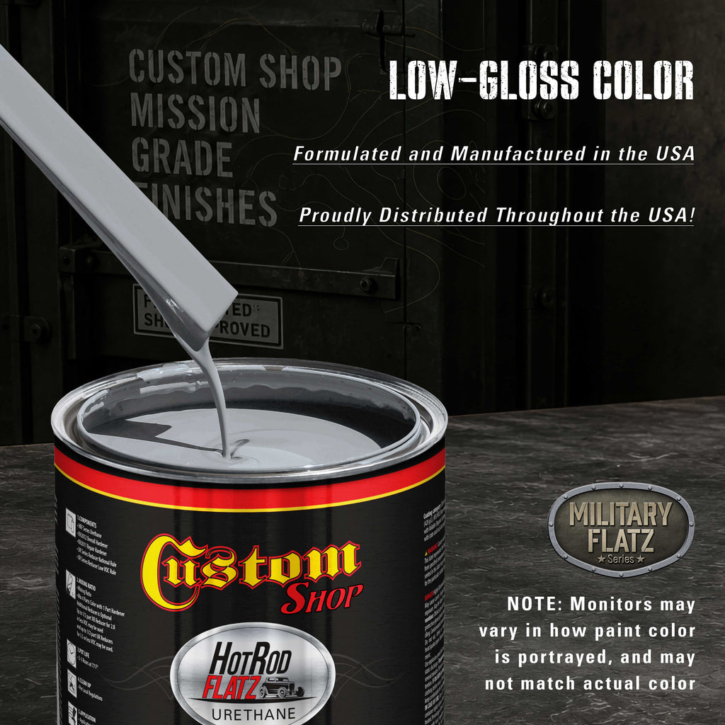 Military Flatz 595-36375 Light Gray - 2K Urethane Flat Automotive Paint - Quart Kit