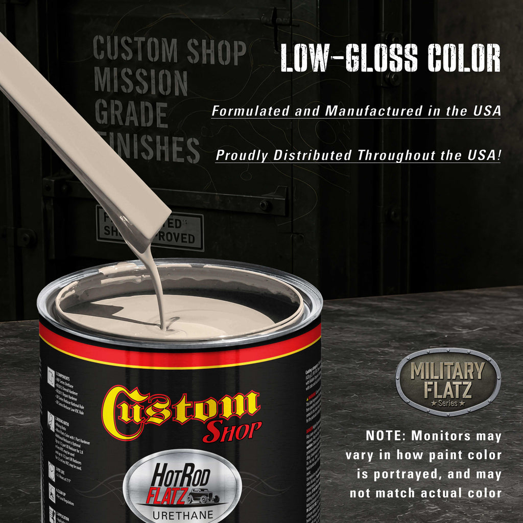 Military Flatz 595-36521 Frost Beige - 2K Urethane Flat Automotive Paint - Gallon Kit