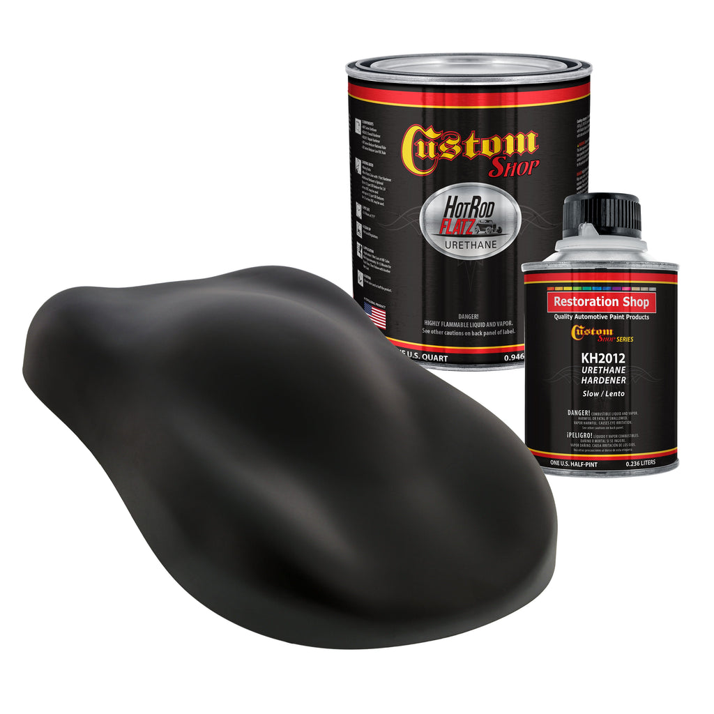 Military Flatz 595-37030 Black - 2K Urethane Flat Automotive Paint - Quart Kit