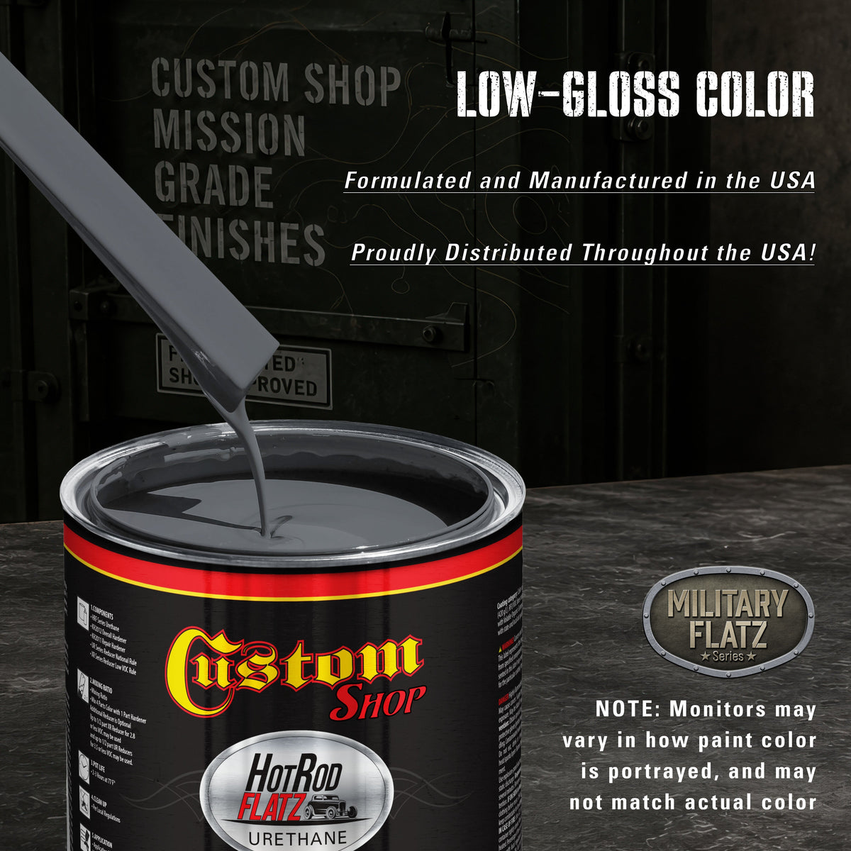 Military Flatz 595-25045 Insignia Blue - 2K Urethane Flat Automotive Paint - Quart