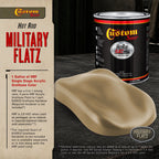 Military Flatz 595-33303 Khaki - 2K Urethane Flat Automotive Paint - Gallon