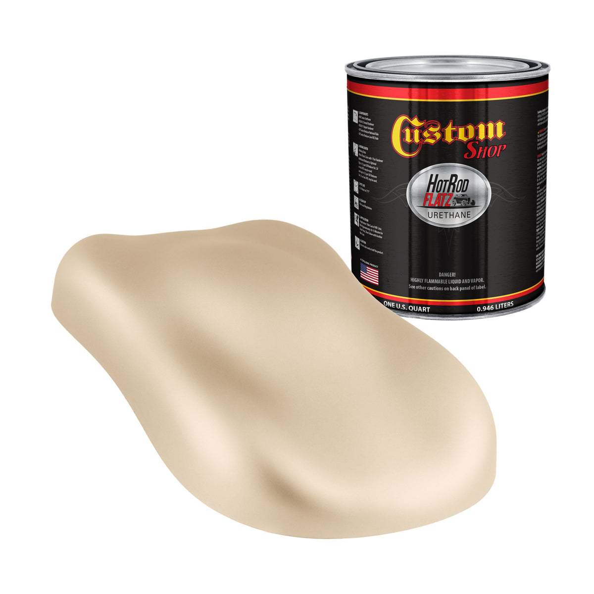 Military Flatz 595-33510 Sandstone - 2K Urethane Flat Automotive Paint - Quart