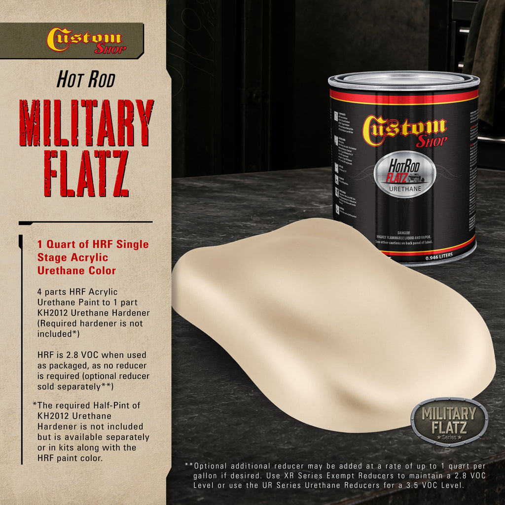 Military Flatz 595-33510 Sandstone - 2K Urethane Flat Automotive Paint - Quart
