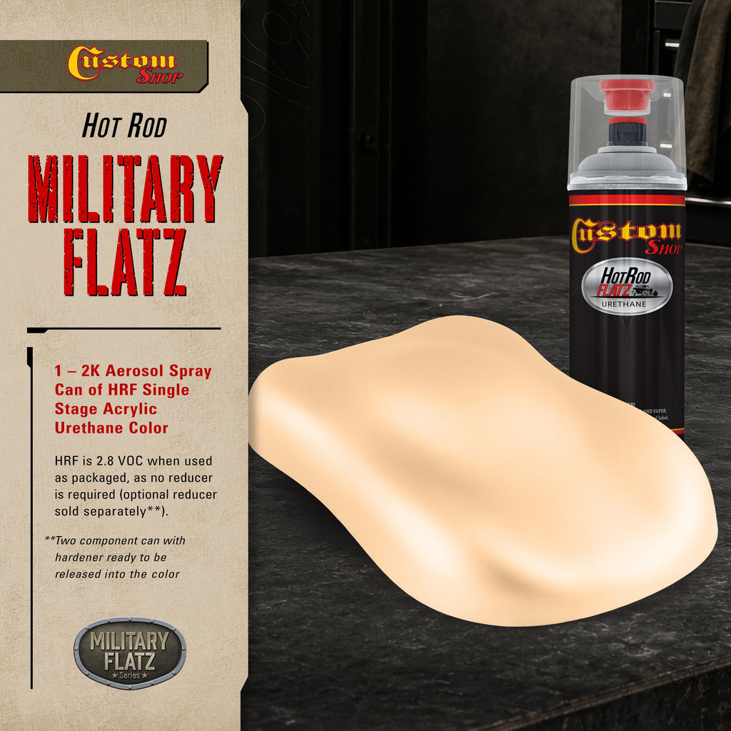 Military Flatz 595-33690 Field Tan - 2K Urethane Flat Automotive Paint -2K Aerosol