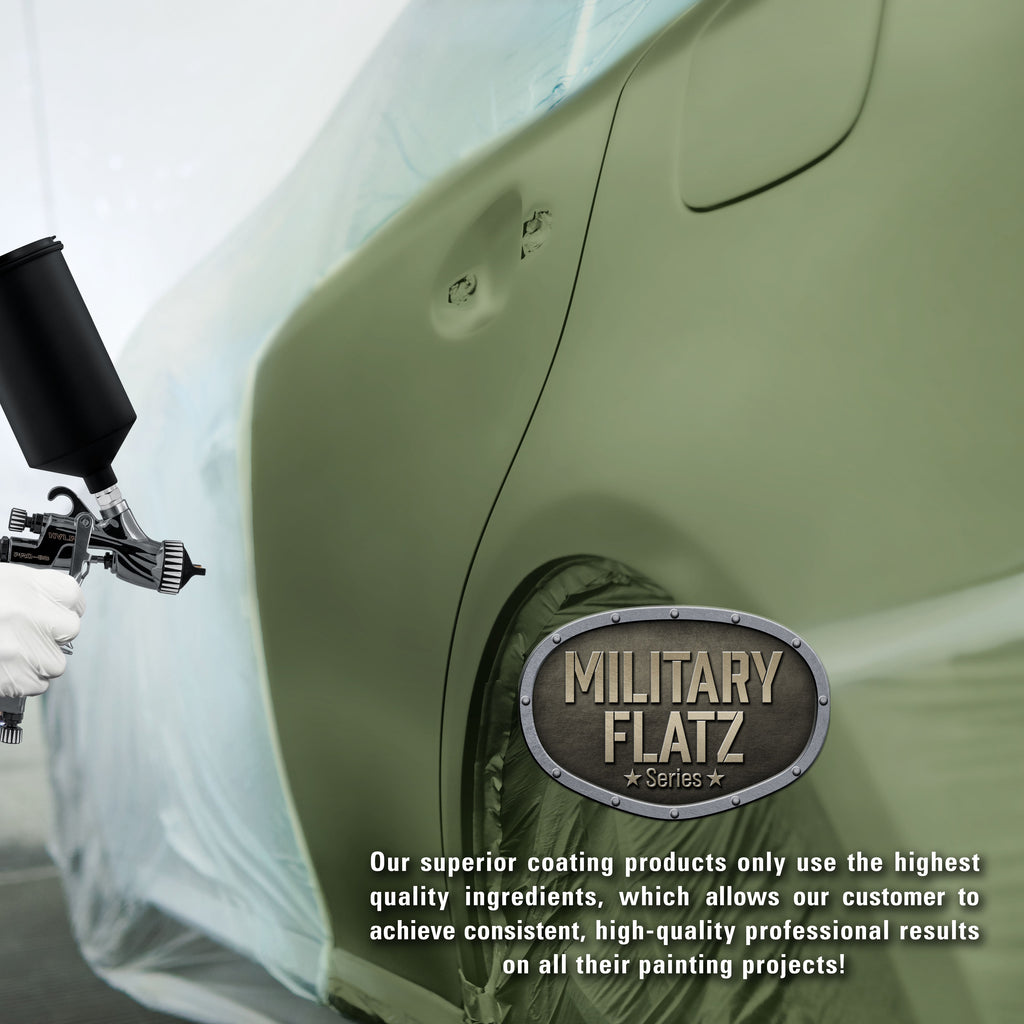 Military Flatz 595-34128 Woodland Green - 2K Urethane Flat Automotive Paint - Gallon