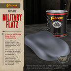 Military Flatz 595-36118 Battleship Gray - 2KUrethane Flat Automotive Paint - Quart