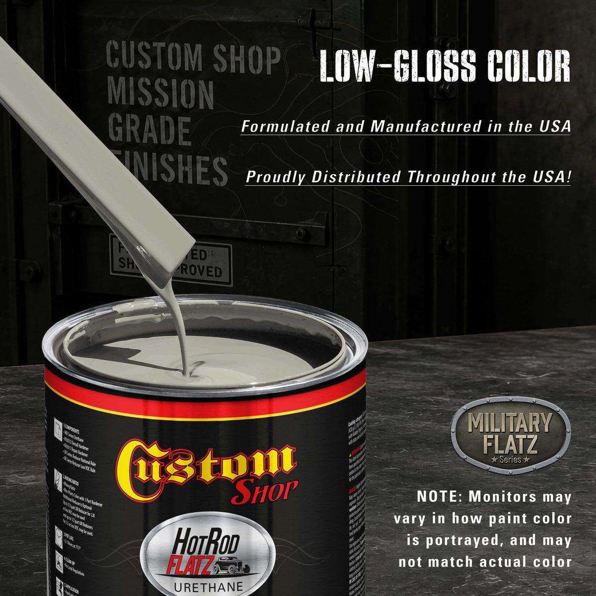 Military Flatz 595-36270 Haze Gray - 2K Urethane Flat Automotive Paint - Gallon