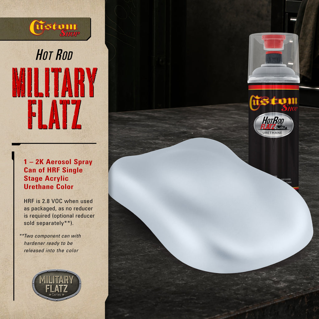 Military Flatz 595-36375 Light Gray - 2K Urethane Flat Automotive Paint - 2K Aerosol