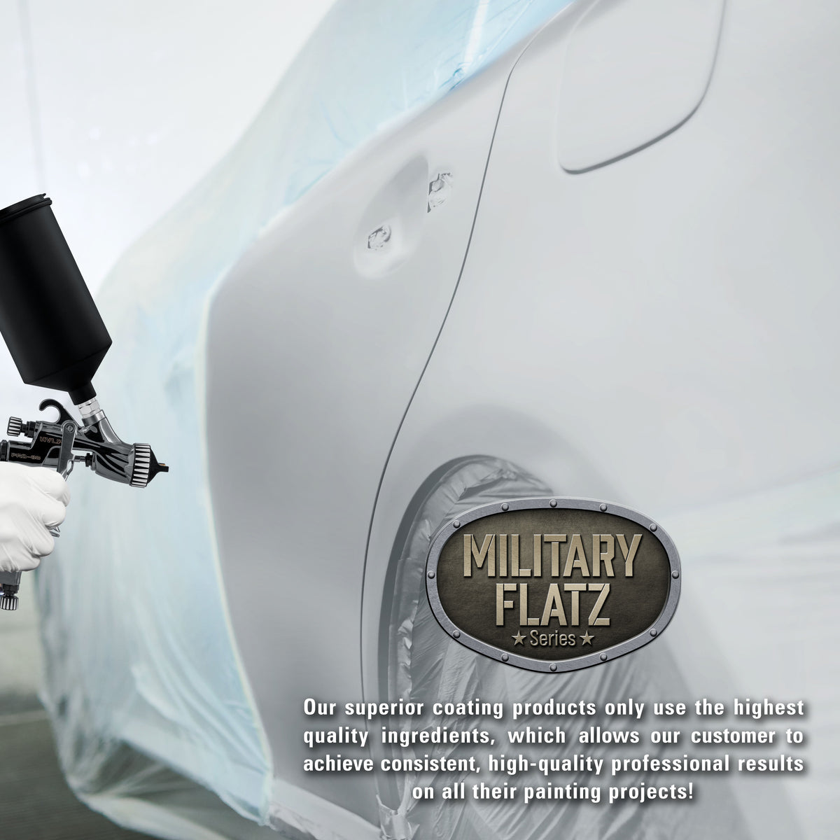Military Flatz 595-36473 Air Force Gray - 2K Urethane Flat Automotive Paint - 2K Aerosol