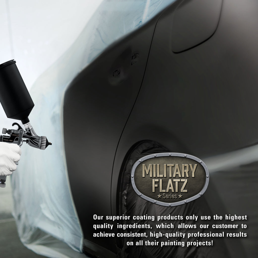 Military Flatz 595-37030 Black - 2K Urethane Flat Automotive Paint - Gallon