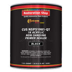 Premium 1K Acrylic Non-Sanding Primer Sealer Paint, Color Black, 1 Quart - Fast Drying, Ready-To-Spray, Apply Over Automotive Primer Surfacers